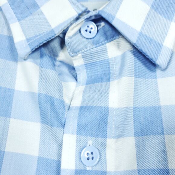 Twillory Shirt Mens XL Blue Plaid Untuckable Button Up Long Sleeve Tailored - Picture 6 of 16